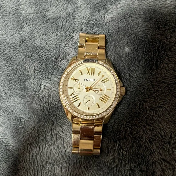 FOSSIL gold diamond watch Women main image 3